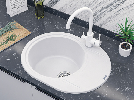 Смеситель для кухни Paulmark ESSEN Es213211-WH на мойку белый